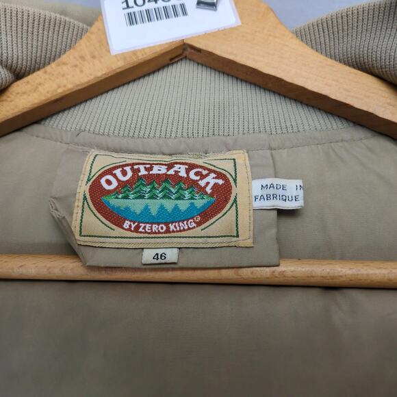 Vtg Outback Zero King Men's 46 Goose Down Canada Parka Coat Removable Liner Hood - Picture 5 of 10